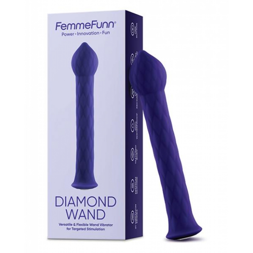 Femme Funn Diamond Wand - Dark Purple - Body Massagers