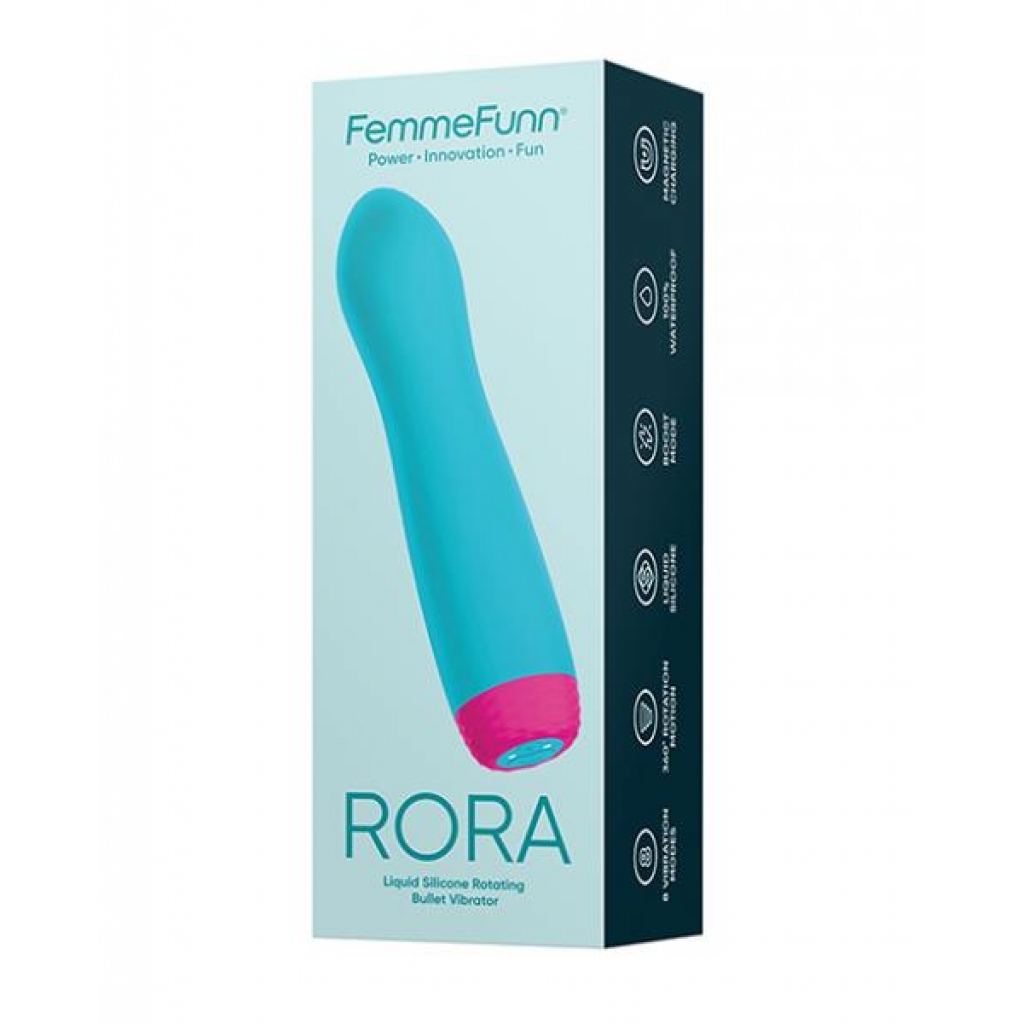 Femme Funn Rora Rotating Bullet - Turquoise - Bullet Vibrators