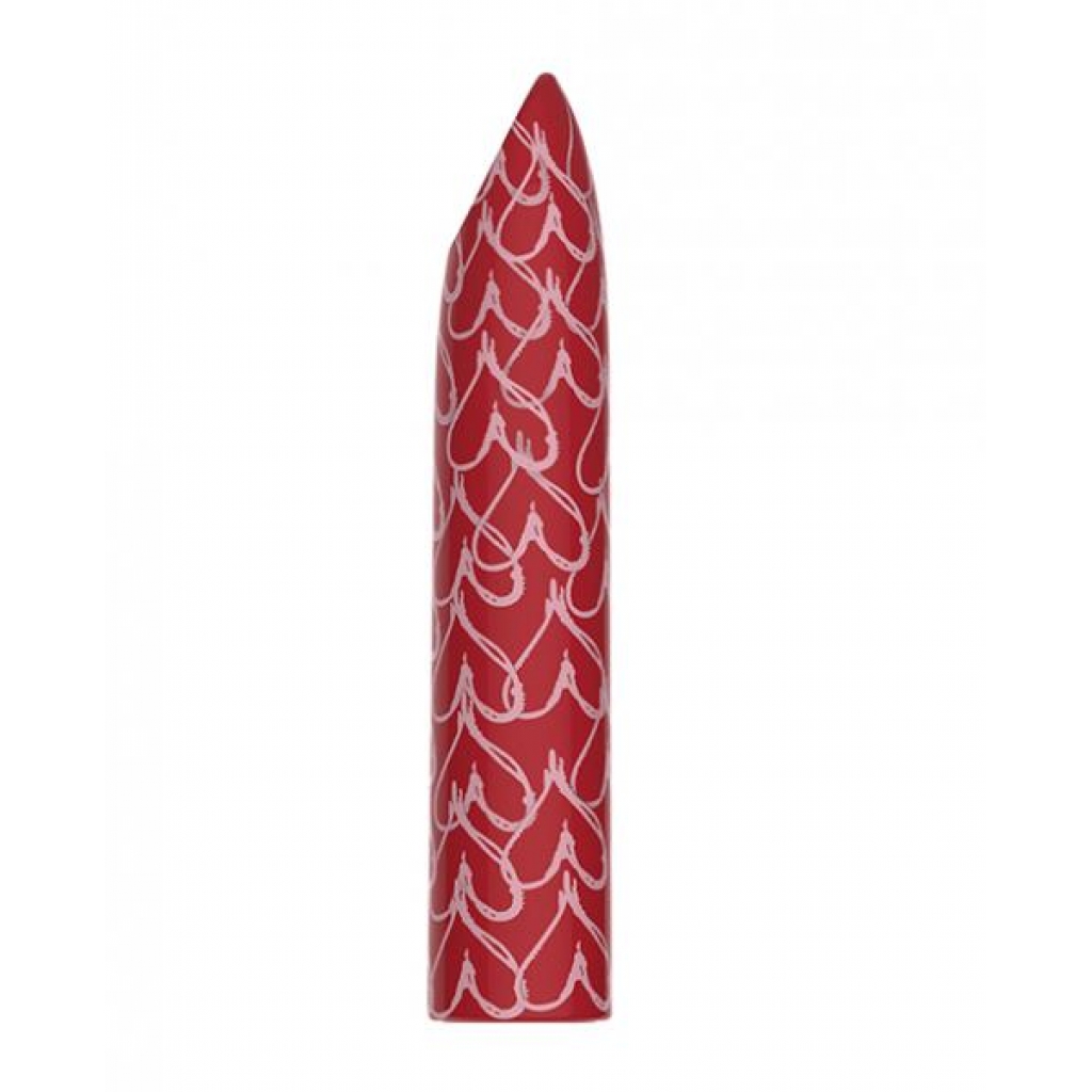 Luv Inc. Graffiti Heart Bullet - Red - Bullet Vibrators