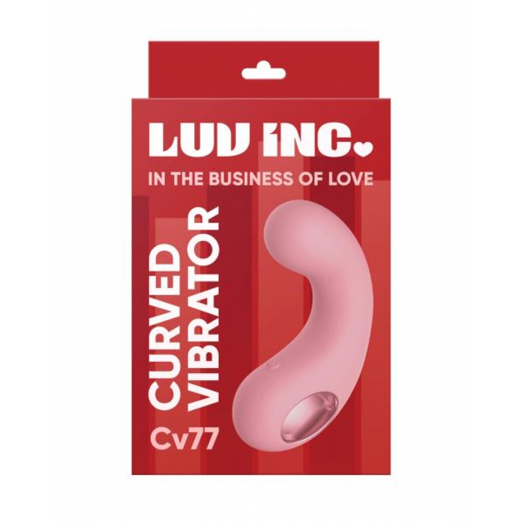 Luv Inc. Curved Vibrator - Light Pink - G-Spot Vibrators