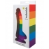 Pride Dildo with Balls Silicone Rainbow - Realistic Dildos & Dongs