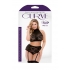 Curve Katia Halter Bra & Gartered Panties Black 3X/4X - Bra Sets