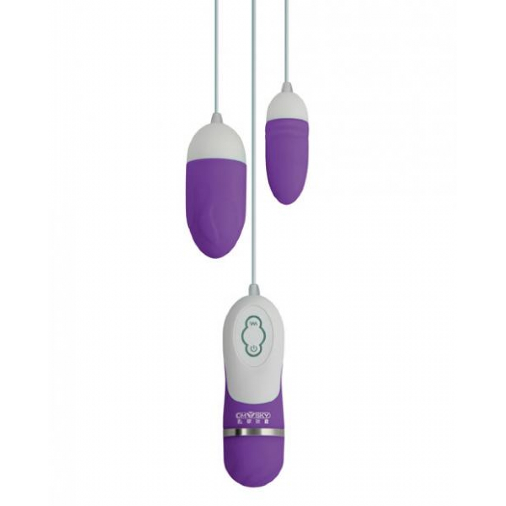 Gigaluv Dual Vibra Bullets - 10 Functions Purple - Bullet Vibrators