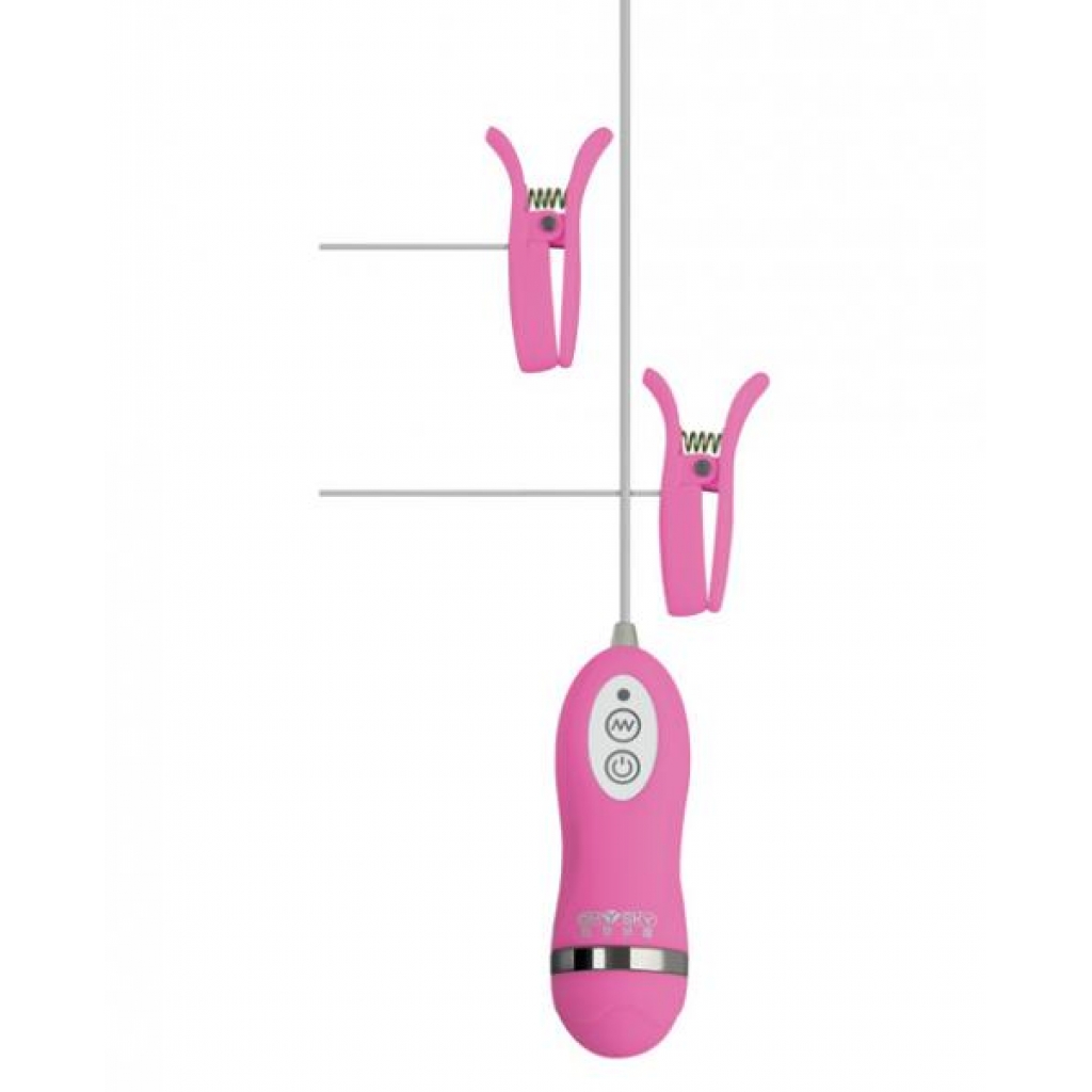 Gigaluv Vibro Clamps - 10 Functions Pink - Nipple Clamps