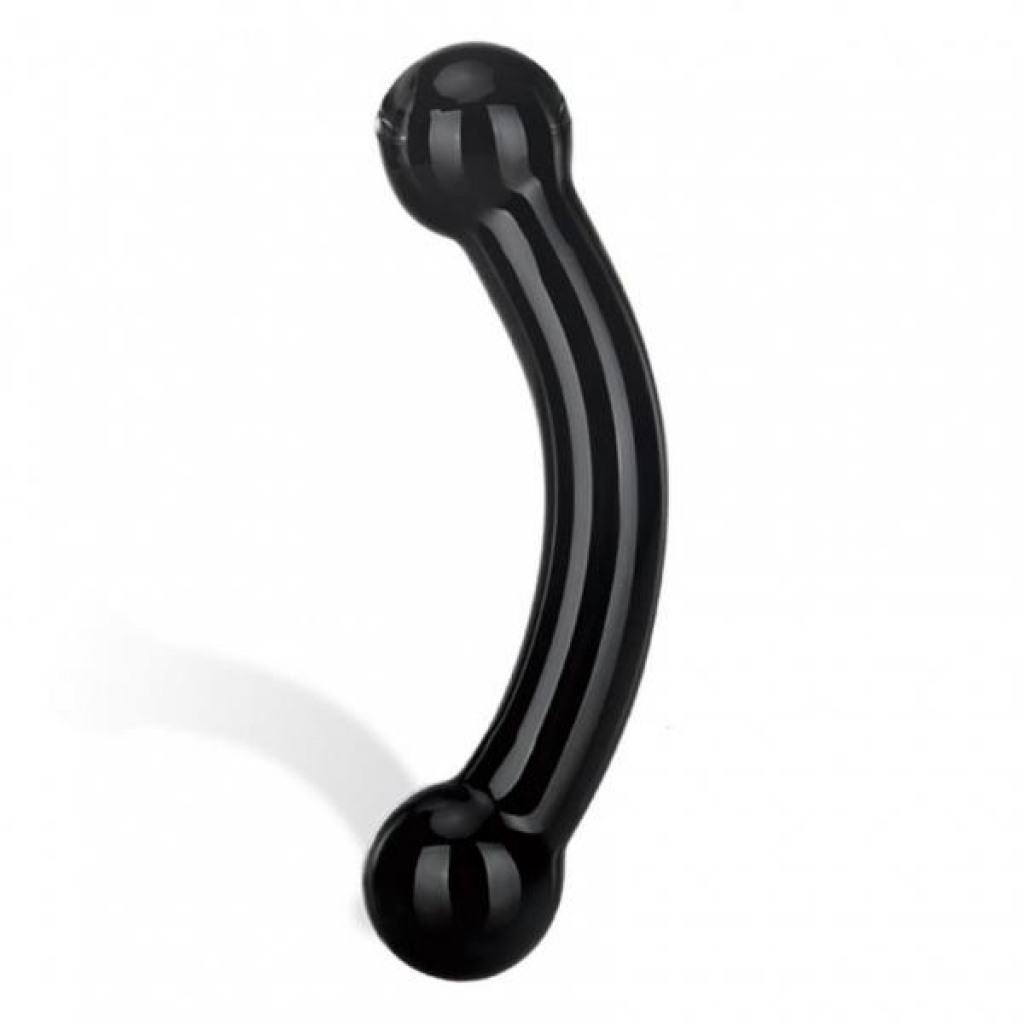 Glas Double Bull Glass Dildo Black - Double Dildos