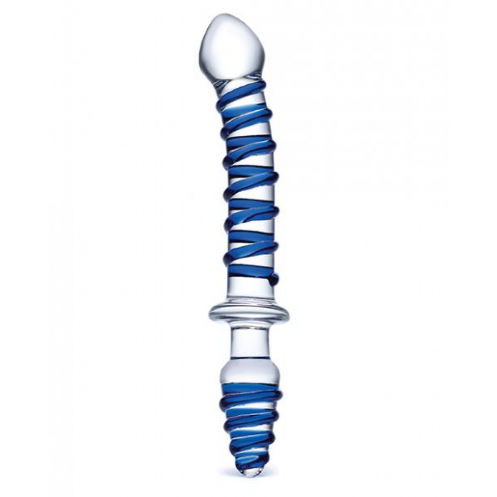 Glas 10 Inches Mr. Swirly Double Ended Glass Dildo & Butt Plug - Double Dildos