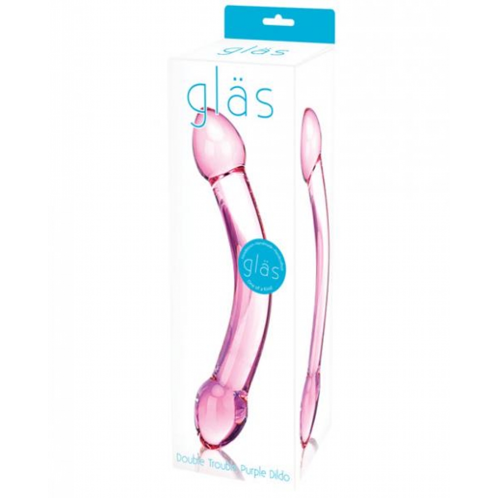 Glas Double Trouble Glass Dildo - Purple - G-Spot Dildos