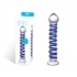 Glas Spiral Glass Dildo Blue - G-Spot Dildos