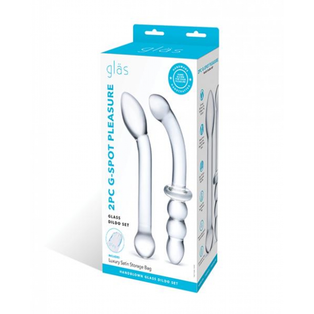 Glas G-Spot Pleasure Glass Dildo Set - Clear