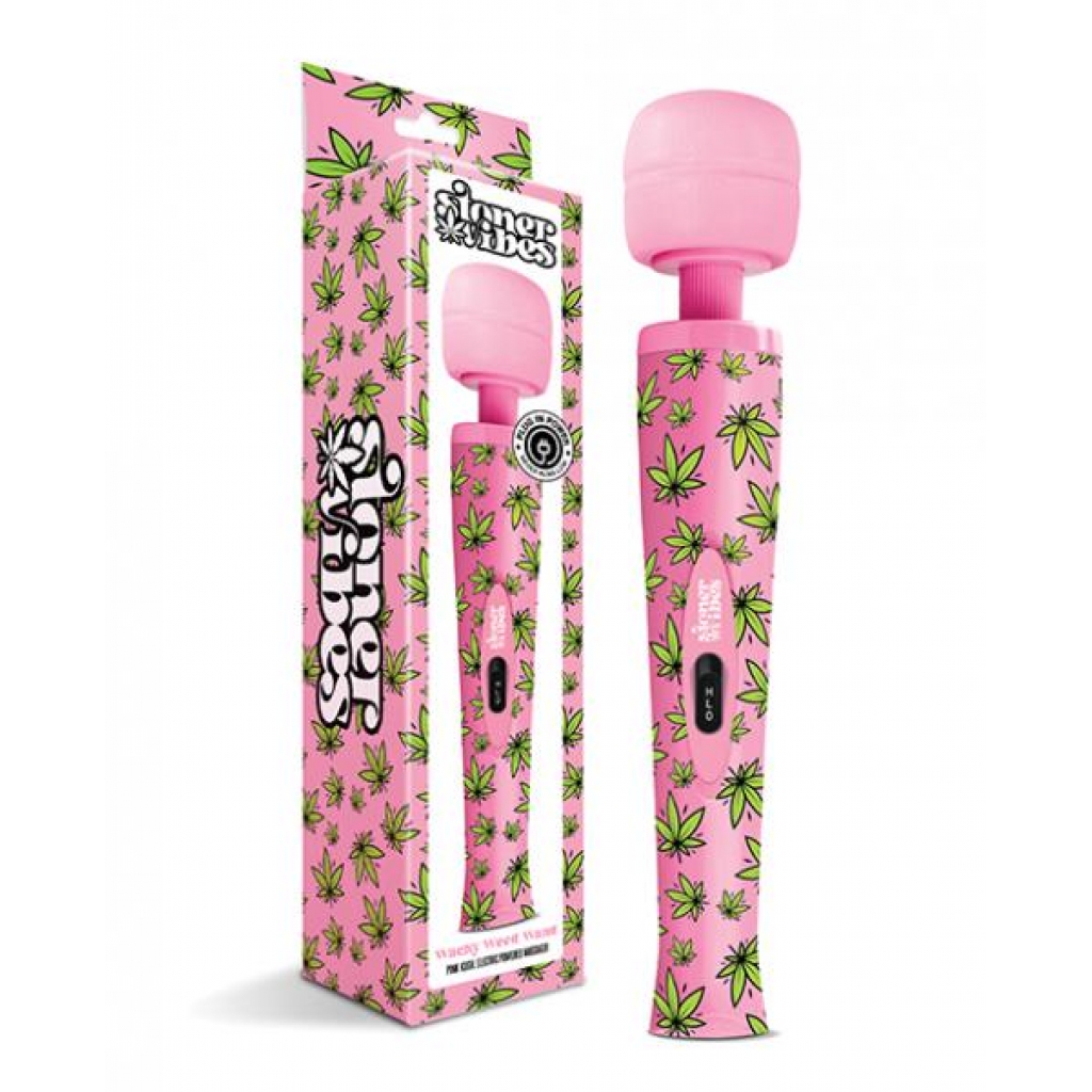 Stoner Vibes Wacky Weed Wand Massager - Pink Kush - Body Massagers