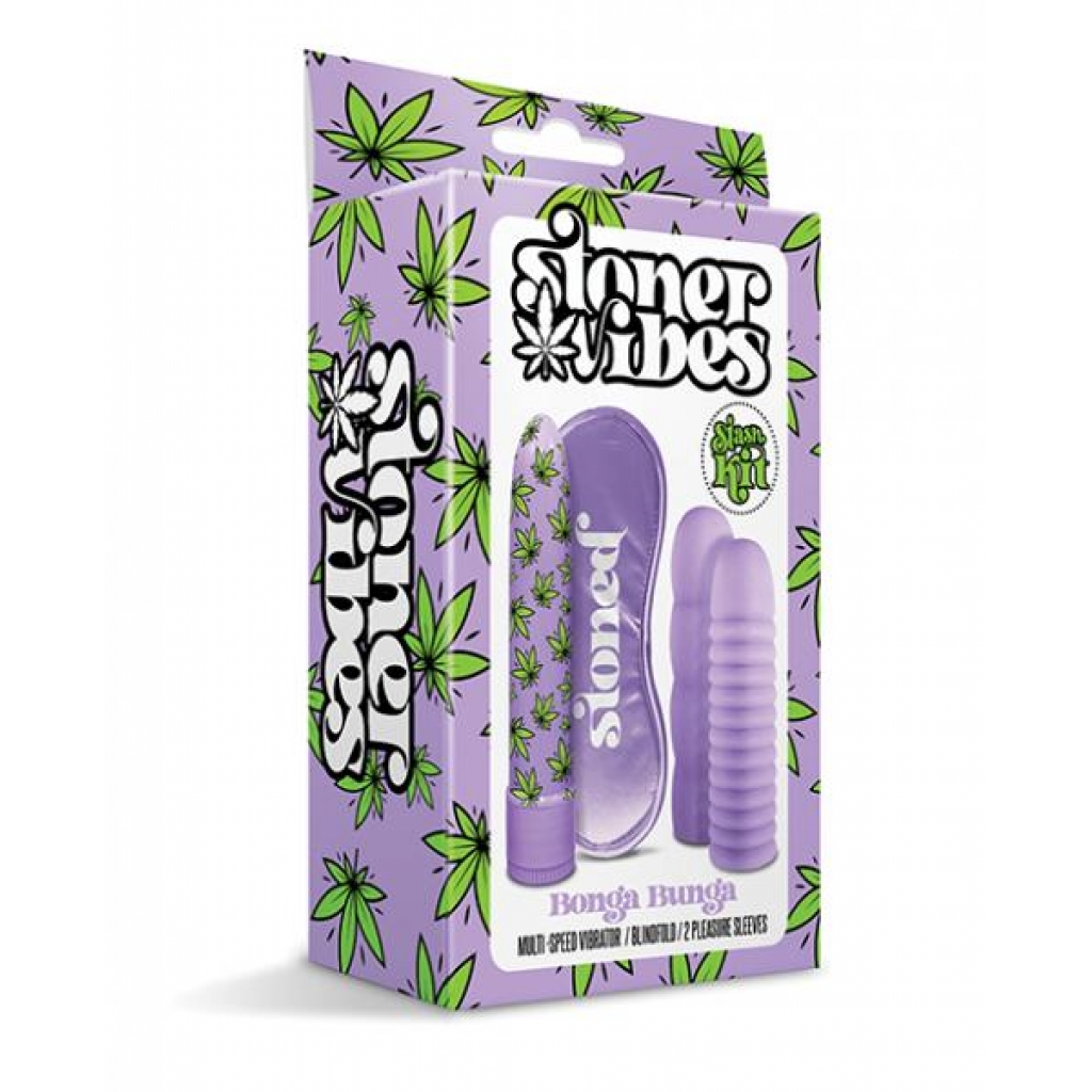 Stoner Vibes Bonga Bunga Stash Kit - Purple - Traditional