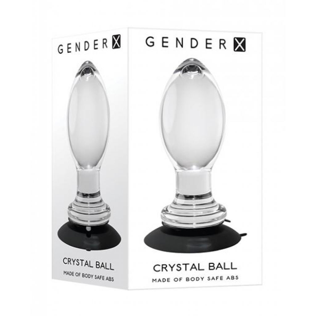 Gender X Crystal Ball Plug W/suction Cup - Clear - Anal Plugs