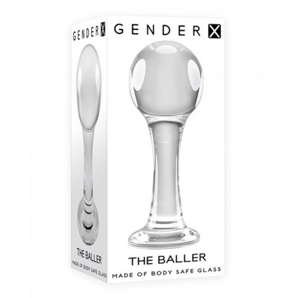 Gender X The Baller  Glass Plug - Clear - Anal Plugs