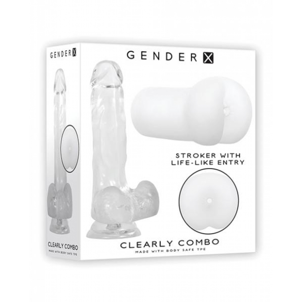 Gender X Clearly Combo - Clear - Realistic Dildos & Dongs