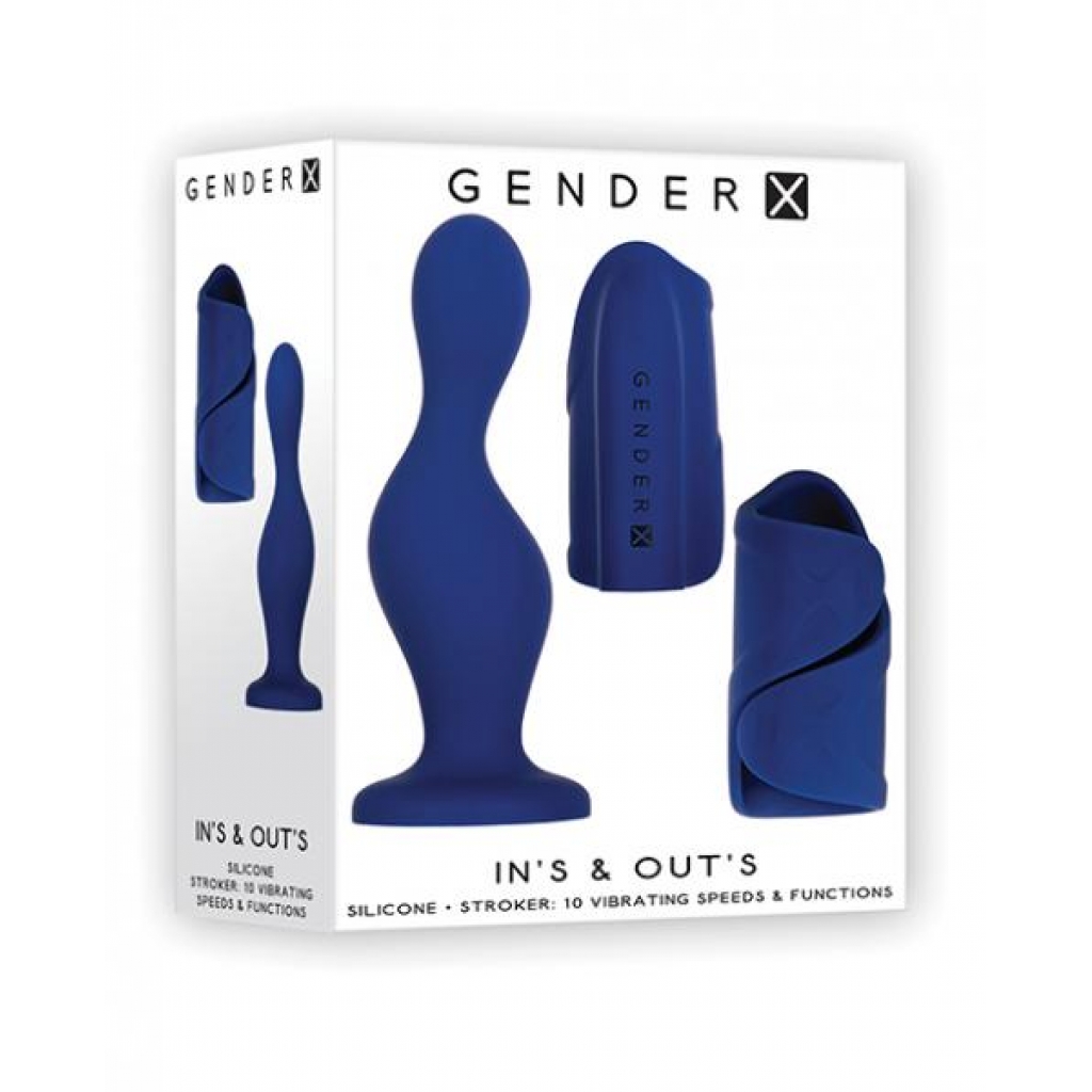 Gender X In's & Out's - Blue - Huge Anal Plugs