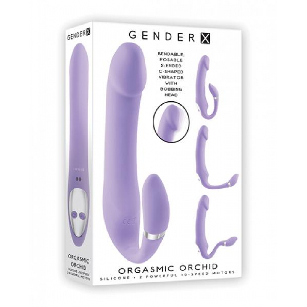 Gender X Orgasmic Orchid Posable Vibrator - Purple - Realistic