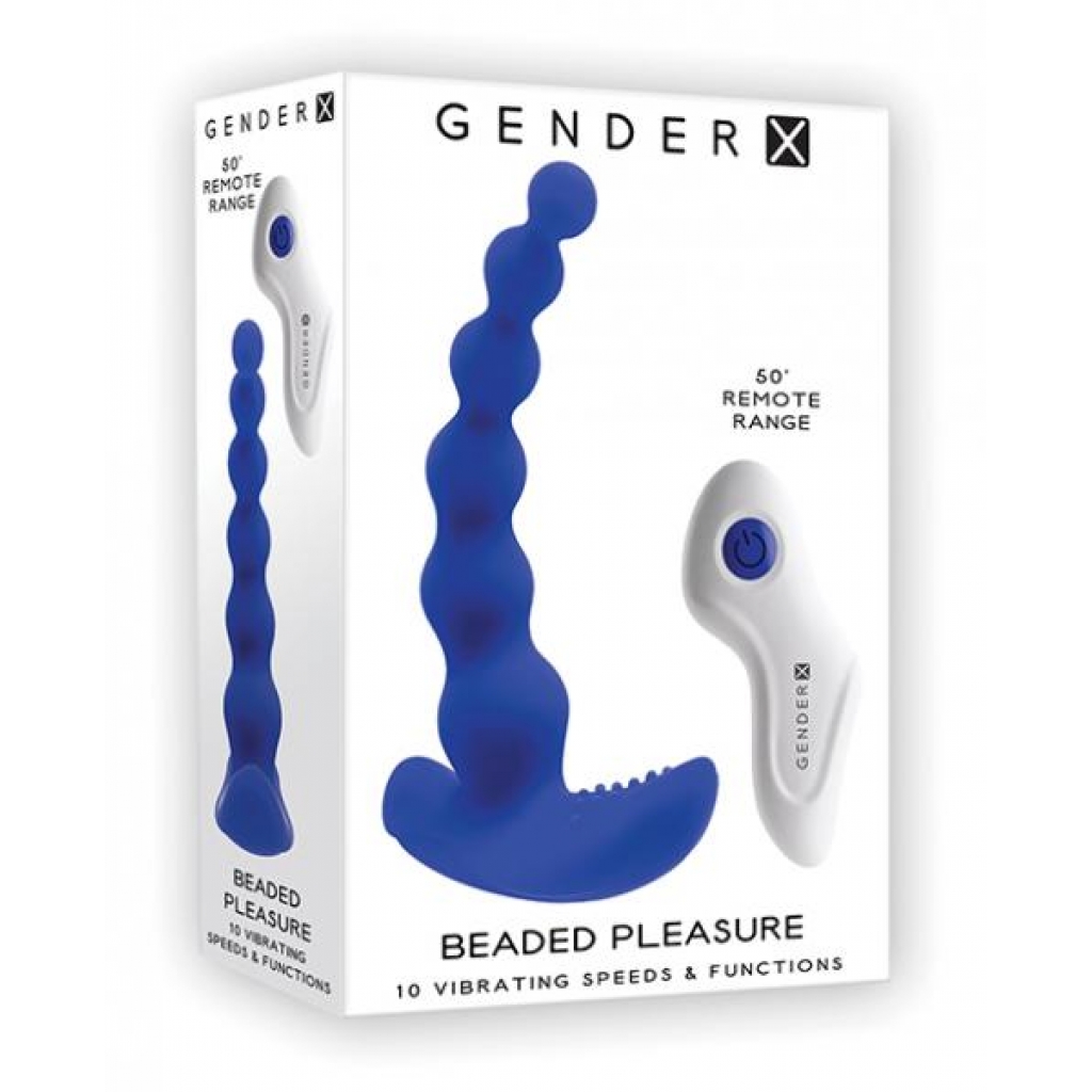 Gender X Beaded Pleasure - Blue - Anal Beads