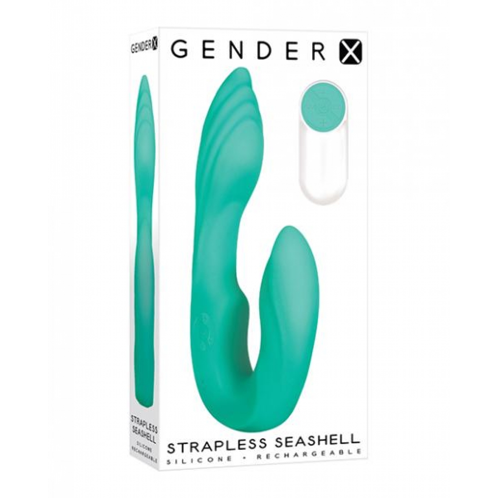 Gender X Strapless Seashell - Teal - G-Spot Vibrators Clit Stimulators