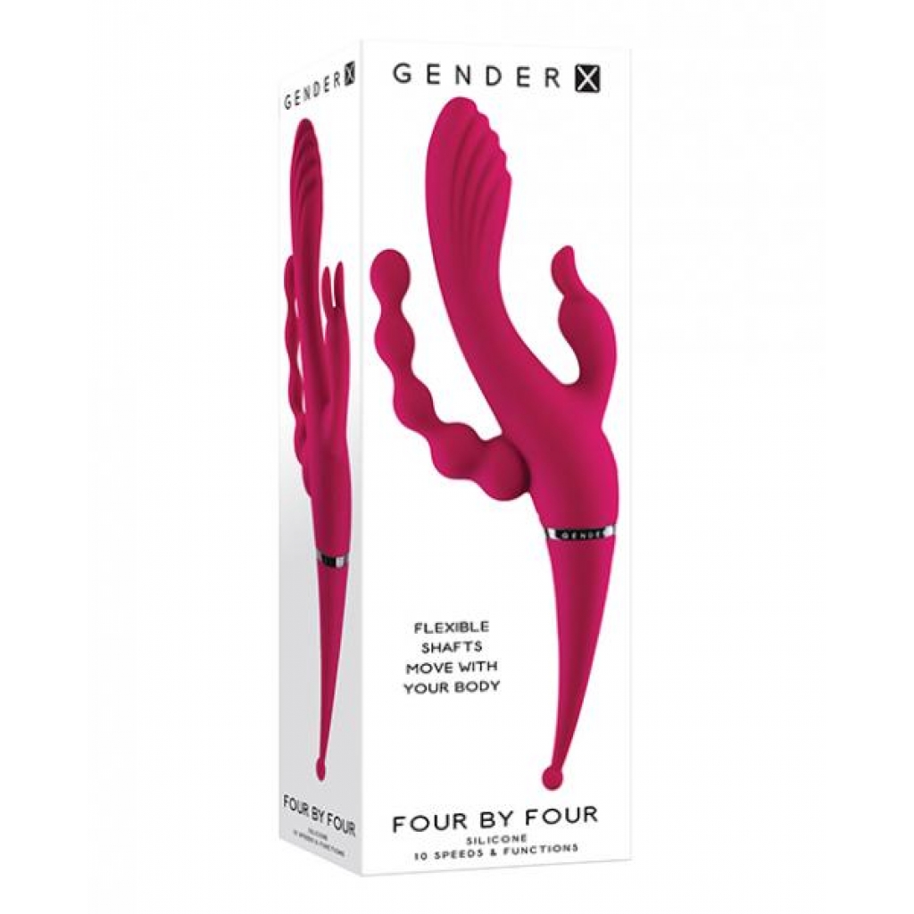 Gender X Four By Four Vibrator - Burgundy - Modern Vibrators