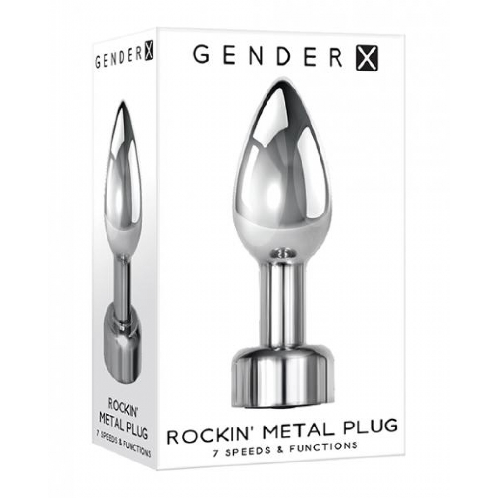 Gender X Rockin Metal Plug - Chrome - Chastity & Cock Cages