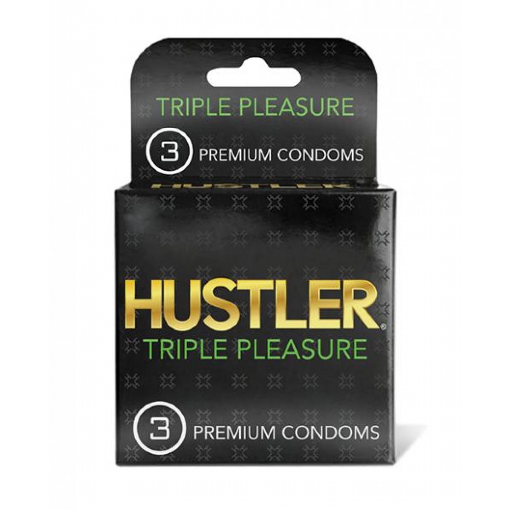 Hustler Triple Pleasure Premium Condoms - Pack Of 3 - Condoms