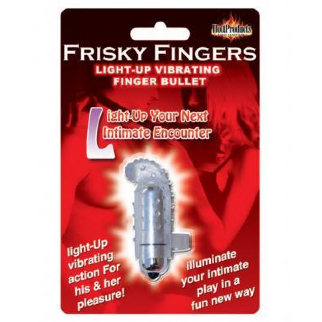 Frisky finger light up vibrating finger bullet - clear - Finger Vibrators