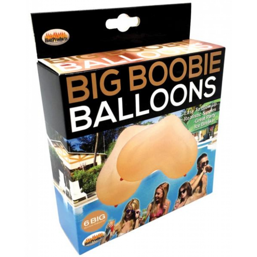 Big Boobie Balloons 6 Pack Beige - Serving Ware