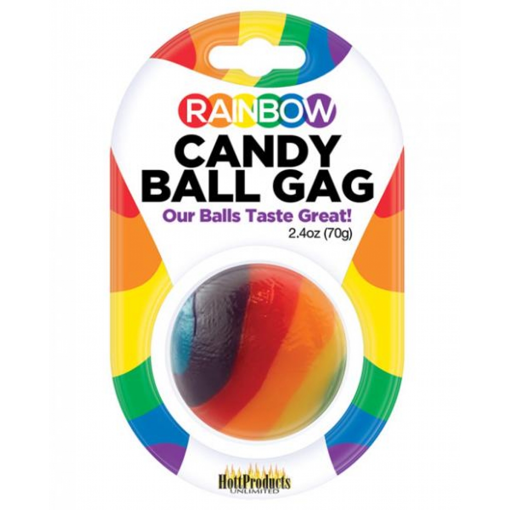 Rainbow Candy Ball Gag - Fun and Flirty Restraint Accessory