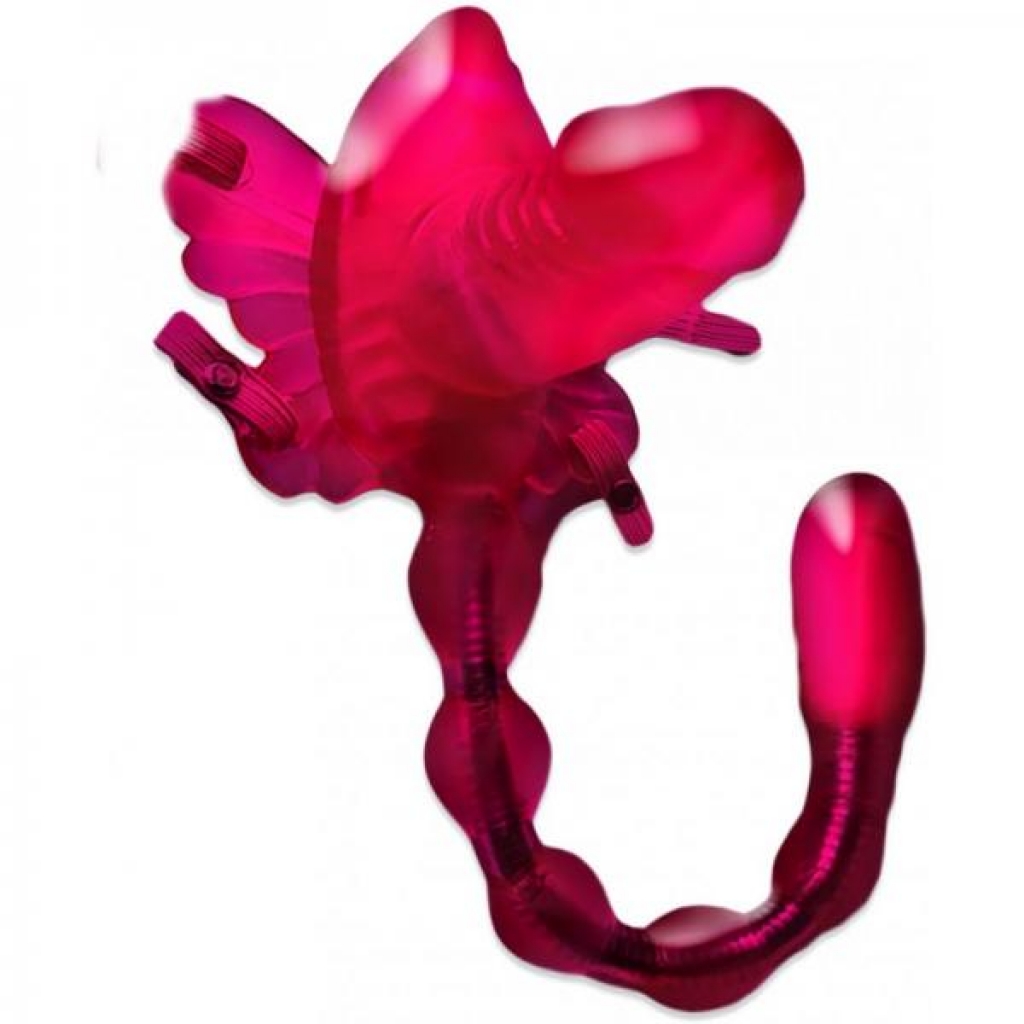 Wet Dreams Butterfly Baller Sex Harness with Dildo - Pink