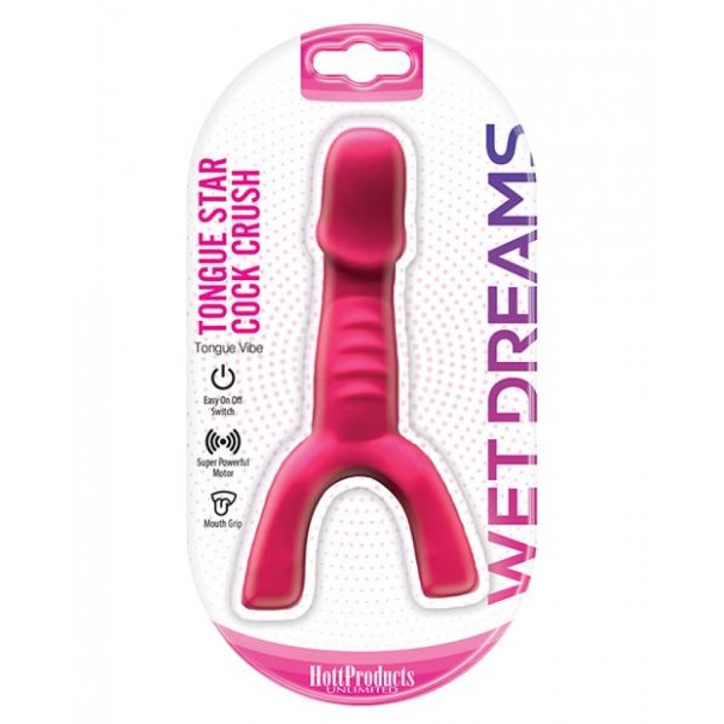 Wet Dreams Tongue Star Cock Crush Vibe Mouth Grip Pink - Tongues