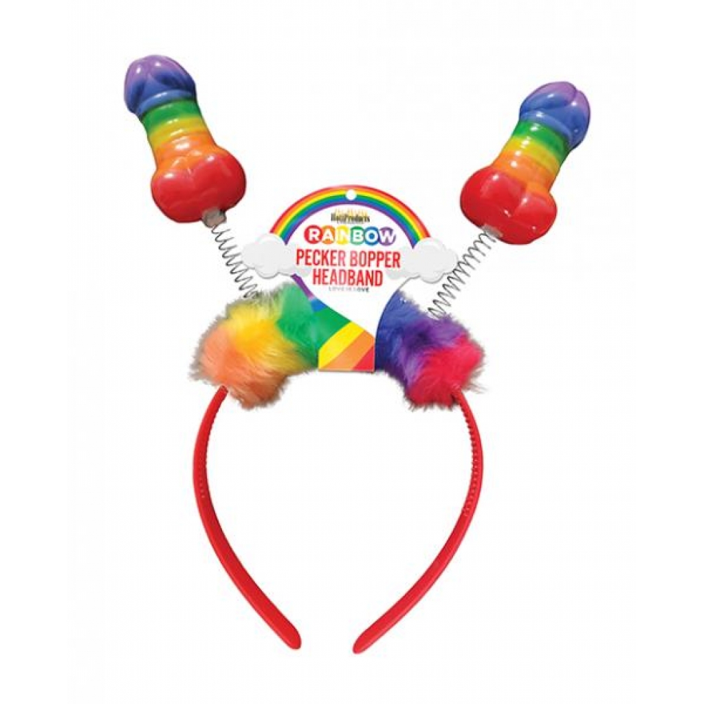 Rainbow Pecker Bopper Head Band O/S - Party Wear