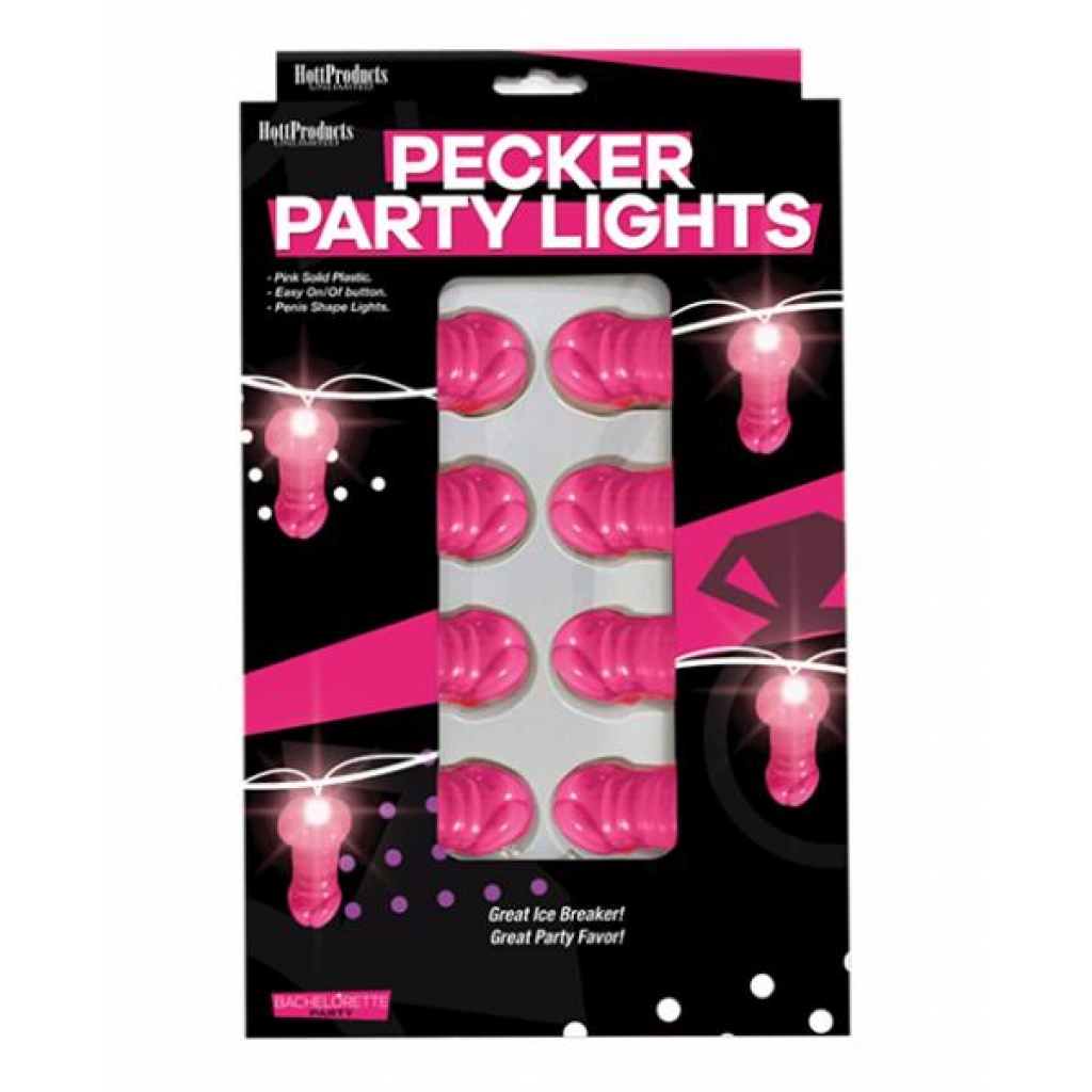 Light Up Pink Pecker String Party Lights - Serving Ware