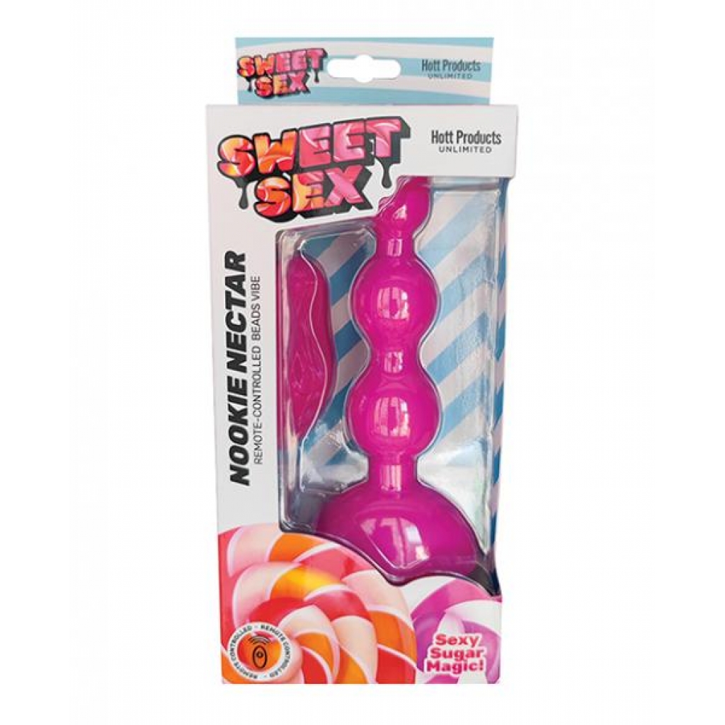 Sweet Sex Nookie Nectar Beads Vibe W/remote - Magenta - Anal Beads