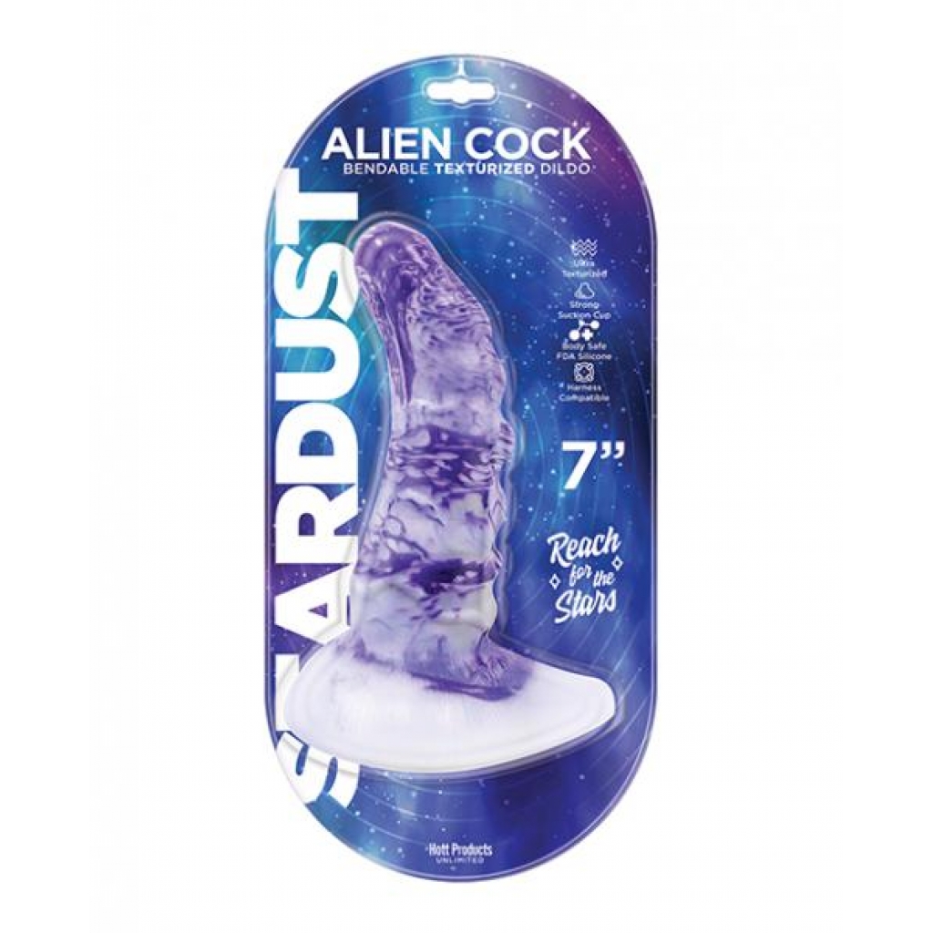 Stardust Alien Cock Silicone Dildo - Purple