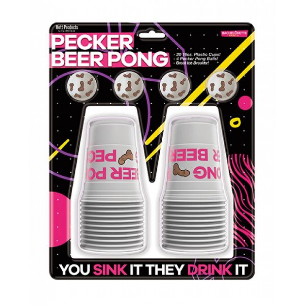 Pecker Beer Pong Balls -  4 Pk - Party Hot Games