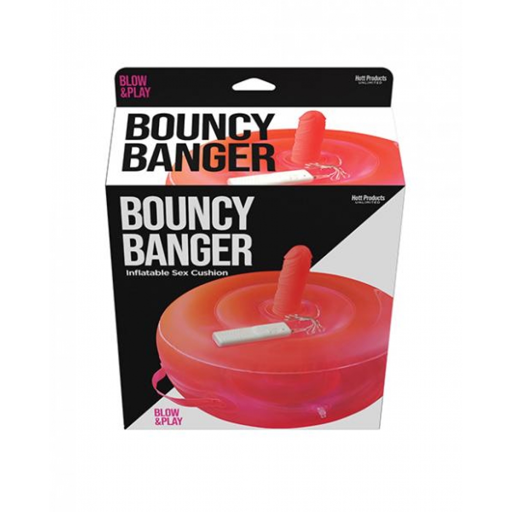 Bouncy Banger Inflatable Cushion with Vibrating Dildo