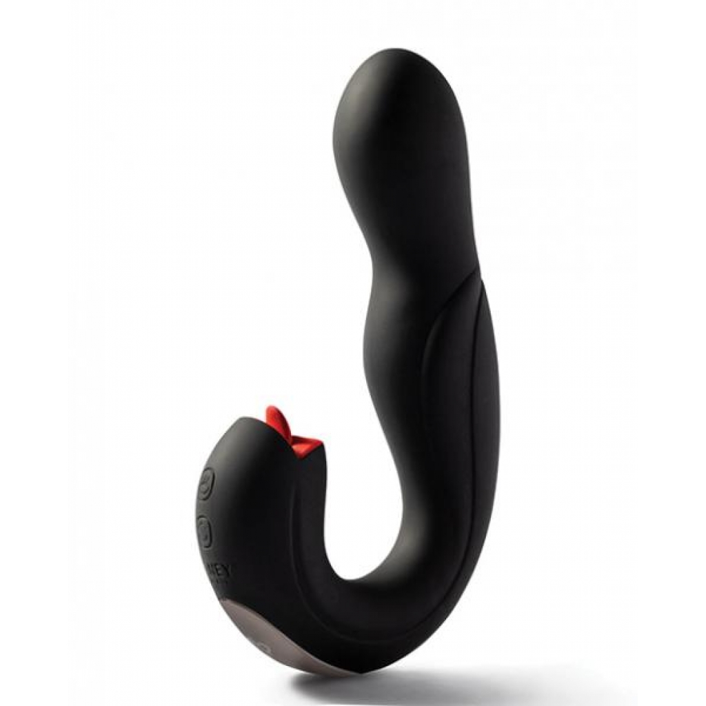 Joi Pro Rotating Head G-spot Vibrator & Clit Licker W/remote - Black - G-Spot Vibrators Clit Stimulators