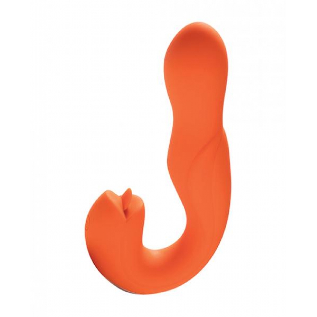 Joi Pro Rotating Head G-spot Vibrator & Clit Licker W/remote - Orange - G-Spot Vibrators Clit Stimulators