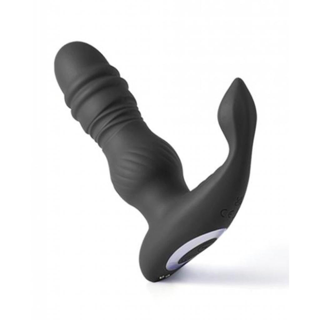 Jaden Thrusting Prostate Massager - Vibrating Butt Plug - Black