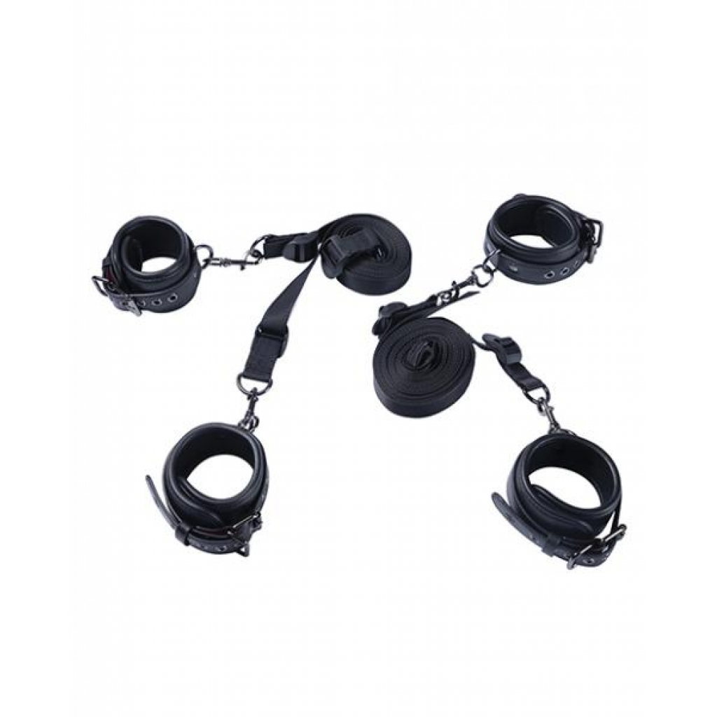 Luxury Bondage Bed Restraint Kit - Black - Babydolls & Slips