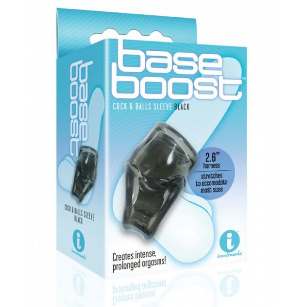 Base Boost Cock & Balls Sleeve Black - Penis Sleeves & Enhancers