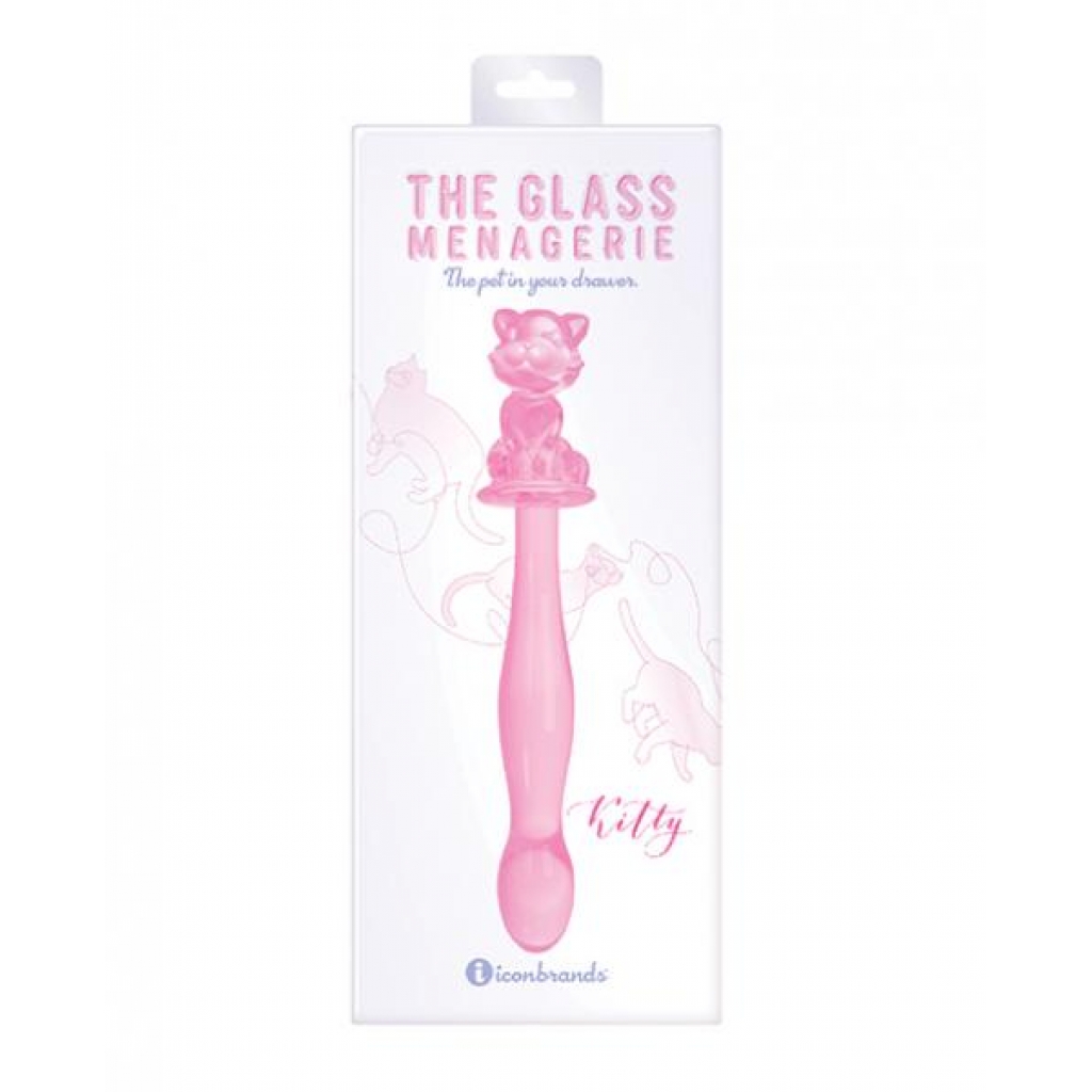 Glass Menagerie Kitty Glass Dildo - Light Blue - Extreme Dildos