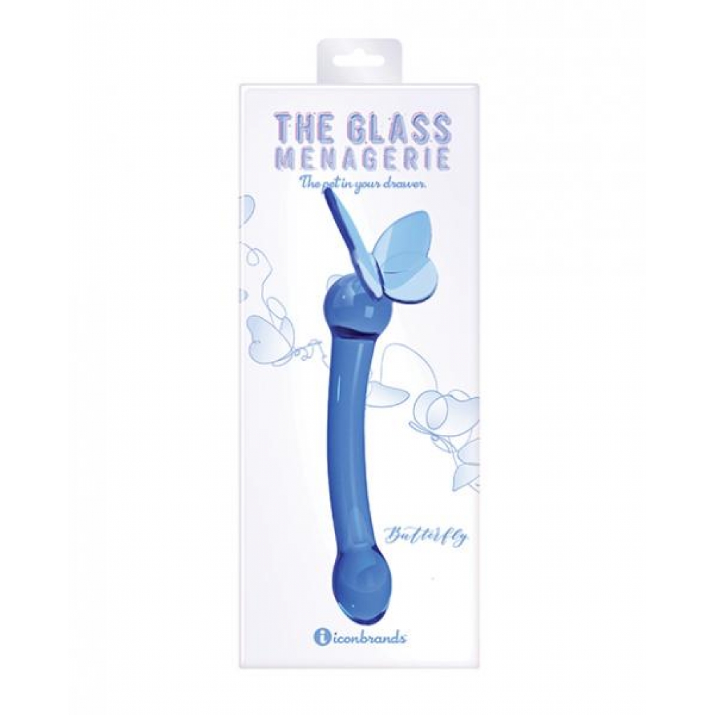 Glass Menagerie Butterfly Glass G Spot Dildo - Exquisite Design