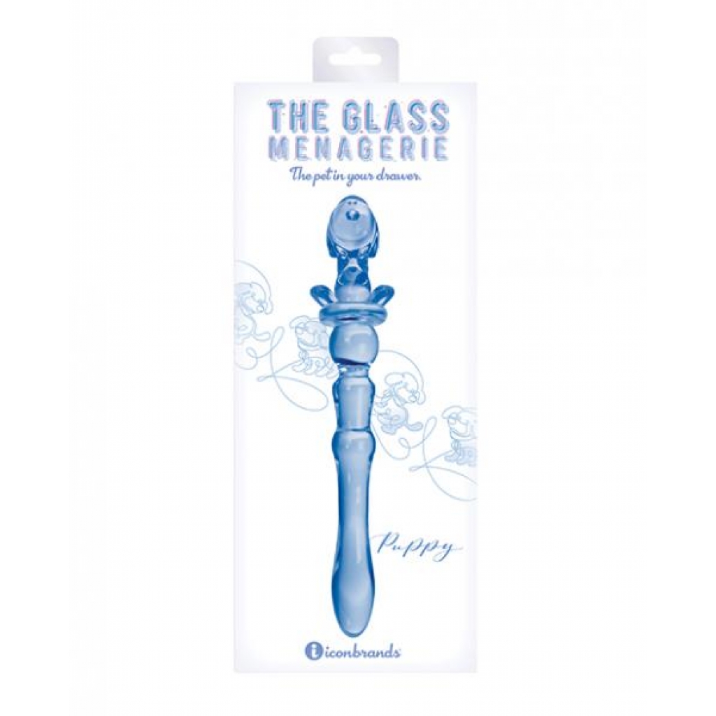 Glass Menagerie Puppy Glass Dildo - Dark Blue - Extreme Dildos