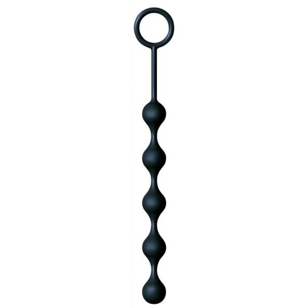 The Nines S Drops Silicone Anal Beads Black - Anal Beads