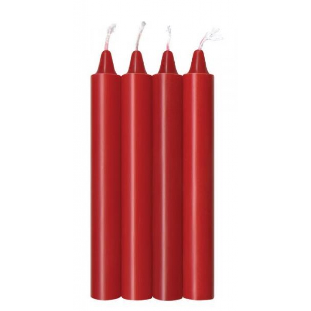 Make Me Melt Sensual Warm Drip Candles 4 Pack Red - Massage Candles