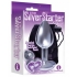 The Silver Starter Bejeweled Heart Stainless Steel Plug Violet - Anal Plugs