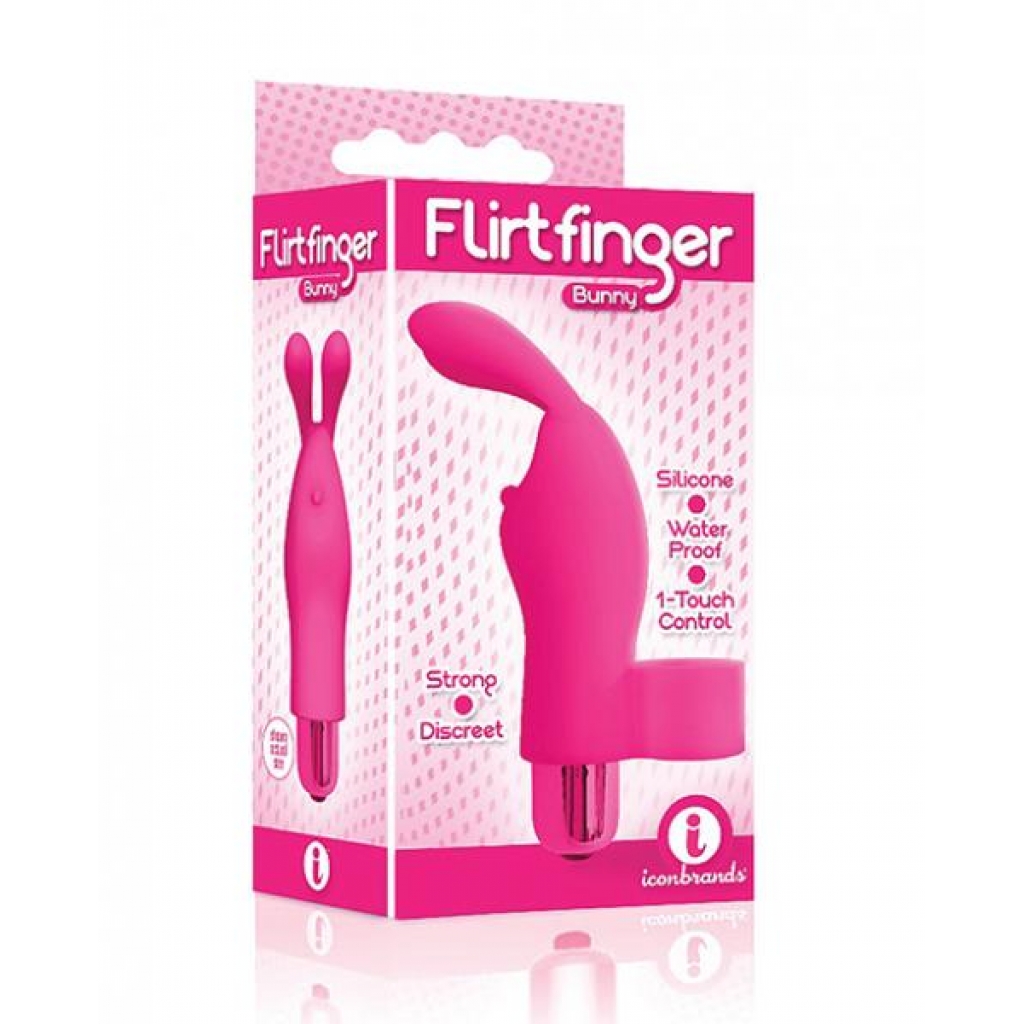 The 9's Flirtfinger Bunny - Pink - Finger Vibrators