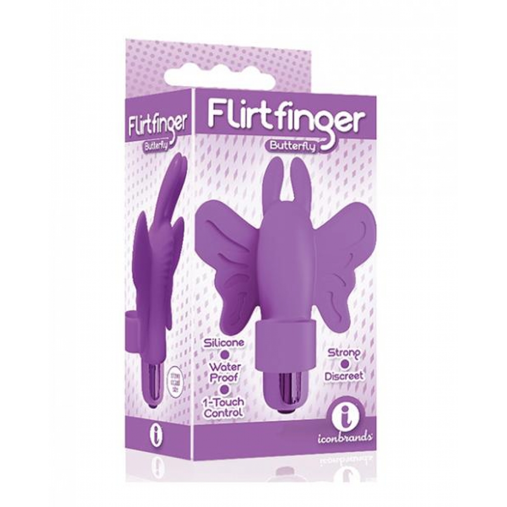 The 9's Flirtfinger Butterfly - Purple - Finger Vibrators