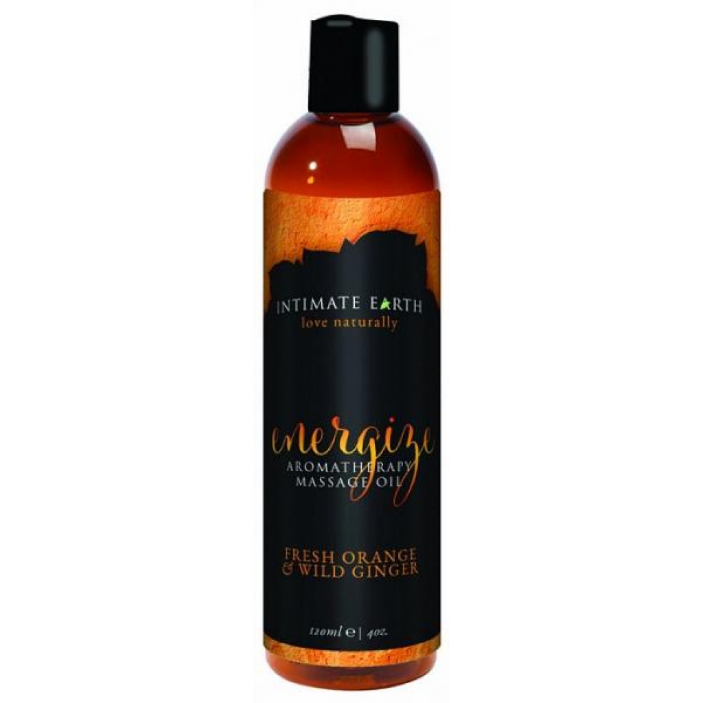 Intimate Earth Energize Massage Oil 4oz - Sensual Massage Oils & Lotions